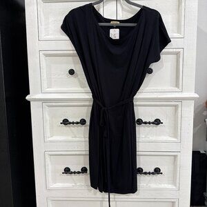 PIKO 1988 Authentic Tie Waist Dress Pockets Bamboo Spandex NWT! Black Size Small